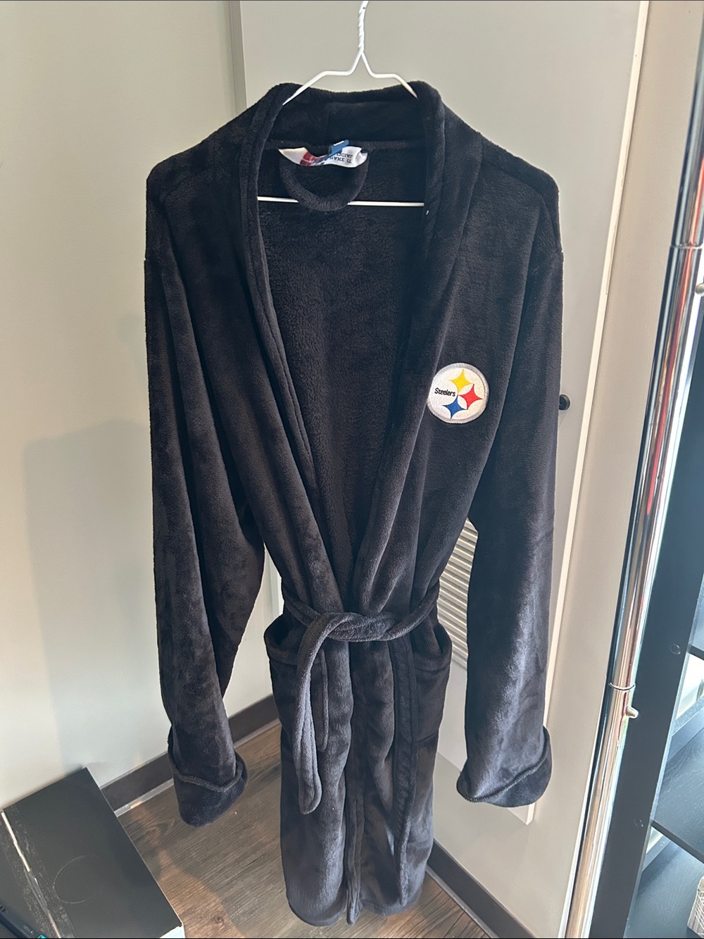 Pittsburgh Steelers Black Plush Robe